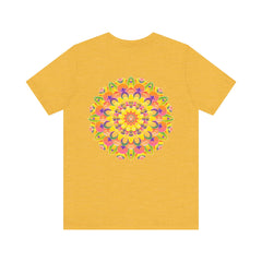 Colorful and intricate Vibrant Mandala Tee featuring the words Peace & Harmony