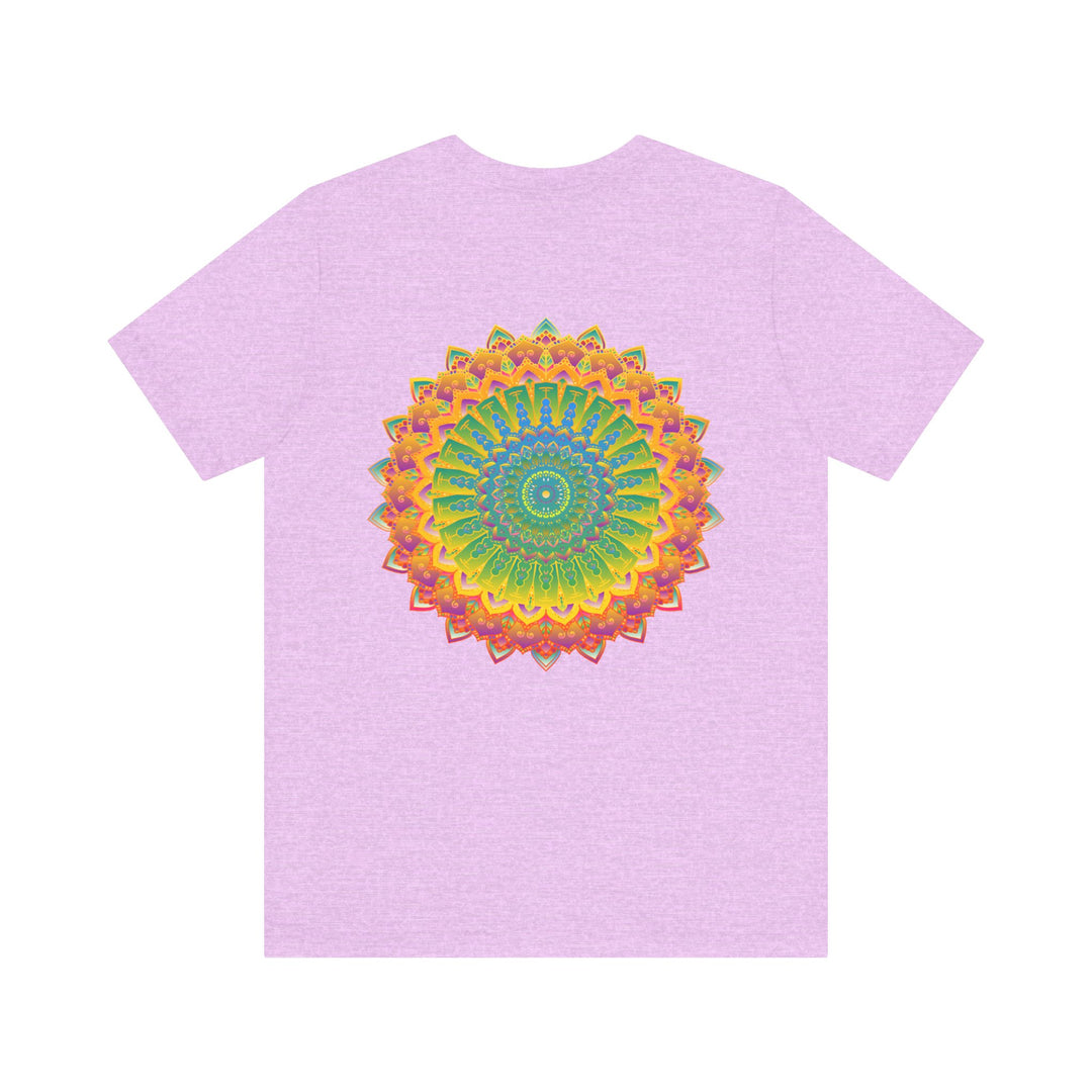 Comfortable and stylish tee featuring a bold and colorful mandala print