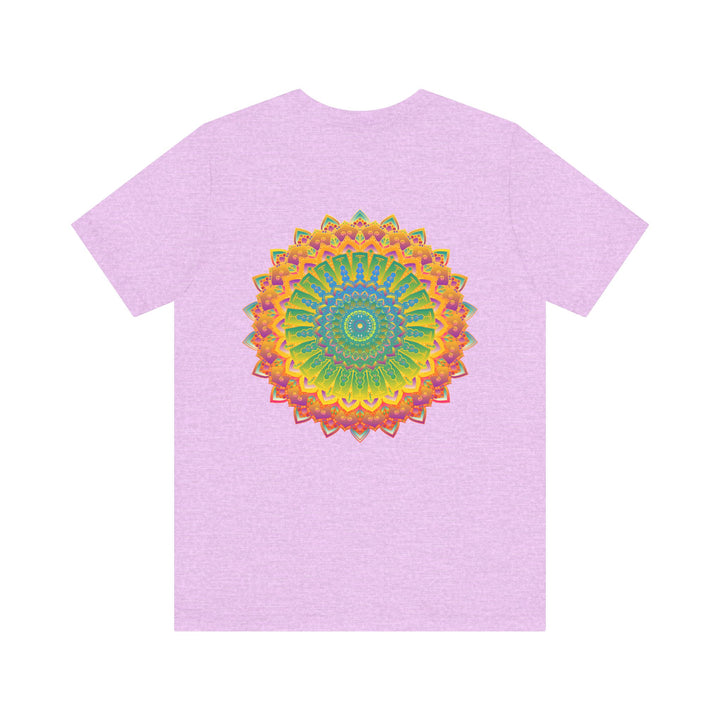 Comfortable and stylish tee featuring a bold and colorful mandala print