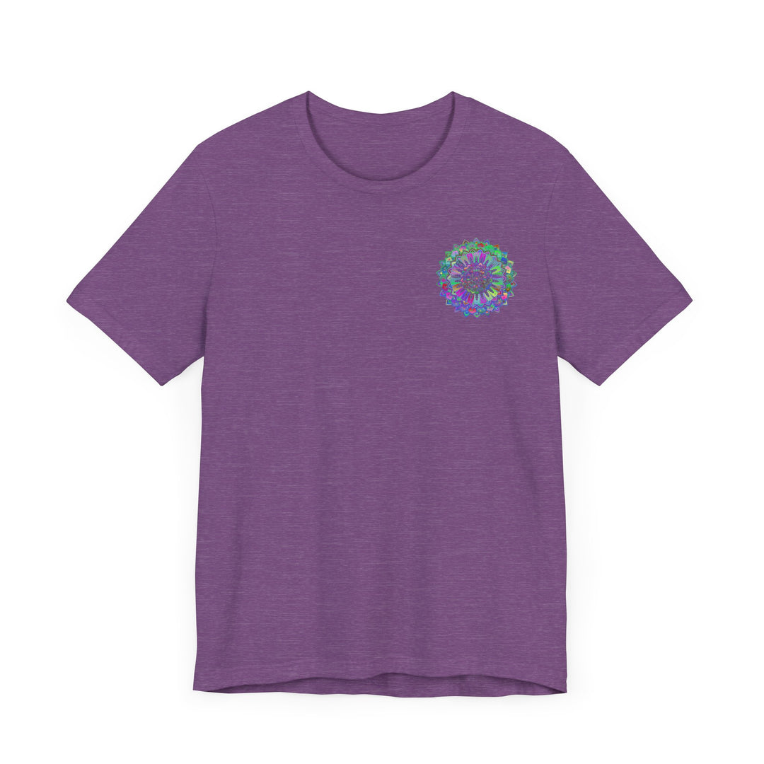 A colorful and intricate mandala design adorns this comfortable tee, promoting spiritual peace and harmony for the wearer