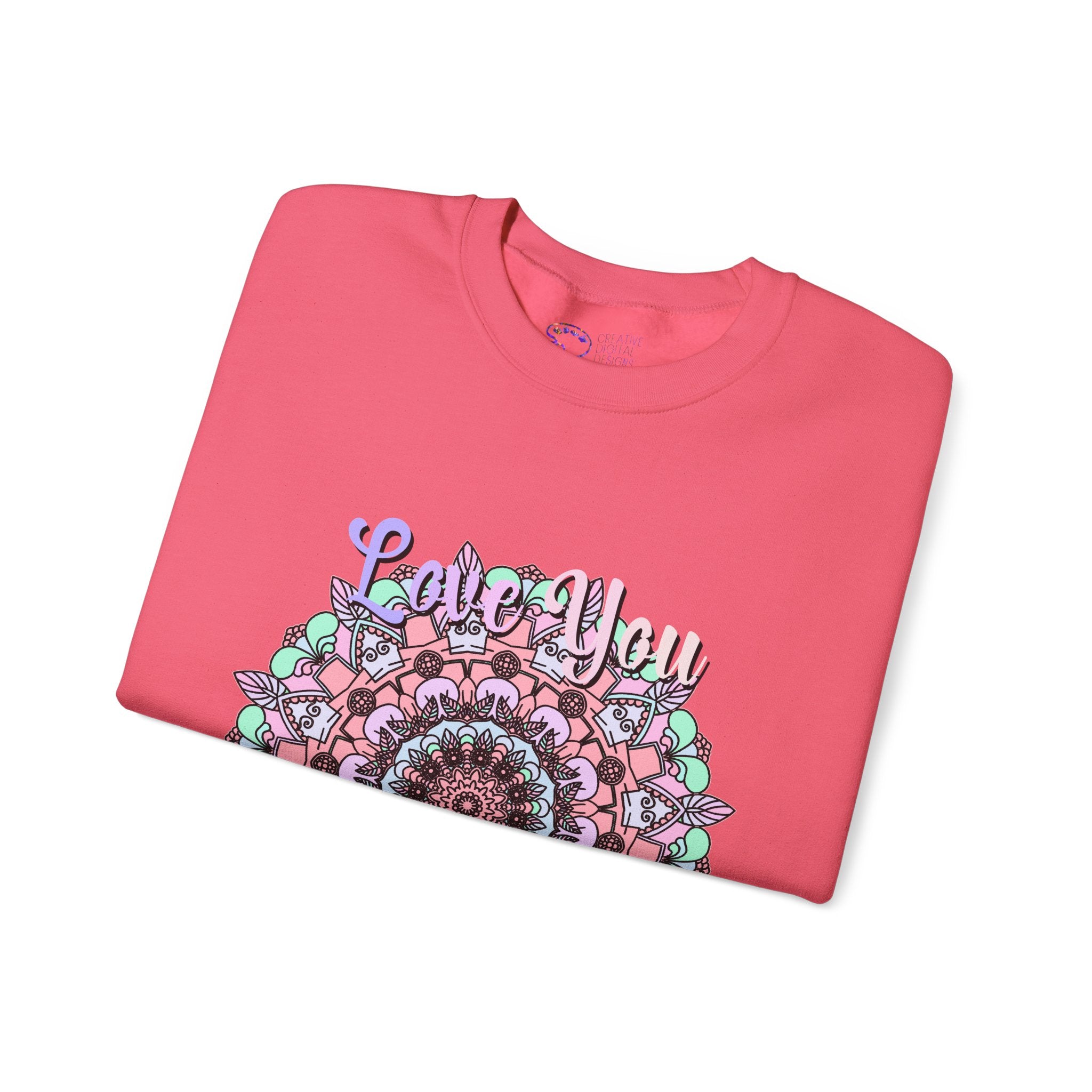 Mandala Inspired Crewneck Sweatshirt for Moms in Soft Pastels