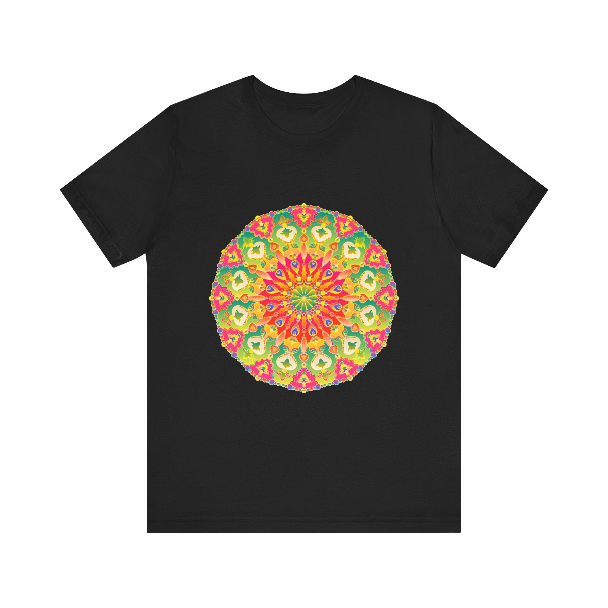 Vibrant Mandala Tee with intricate and colorful design, perfect for adding a pop of color and style to any outfit