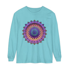 Intricate Mandala Unisex Long Sleeve T-Shirt featuring a detailed and ornate mandala design