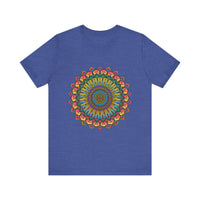 A stunning and detailed Intricate Mandala Meditation Tee featuring vibrant and eye-catching colors perfect for a peaceful and stylish look