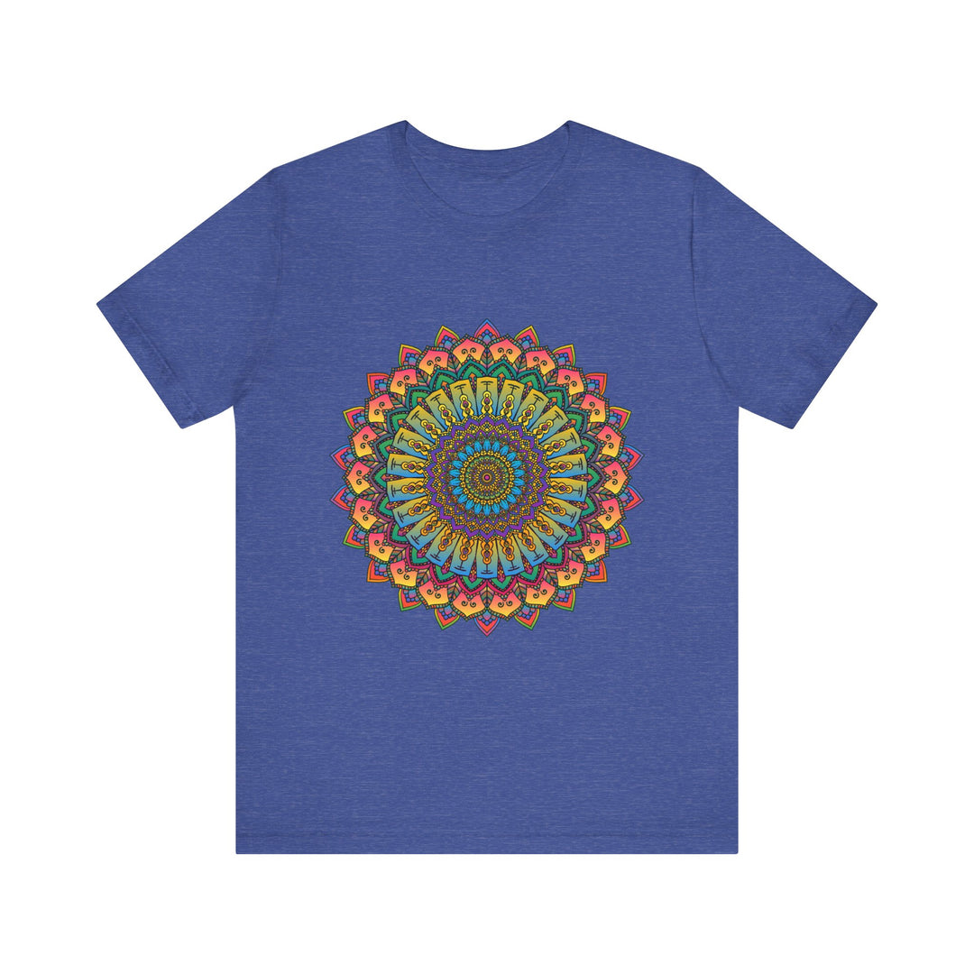 A stunning and detailed Intricate Mandala Meditation Tee featuring vibrant and eye-catching colors perfect for a peaceful and stylish look