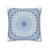 Fine Art Steel Blue Mandala Pillowcase for Home Decor