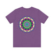 Colorful Mandala Tee with intricate spiritual symbols representing peace and harmony