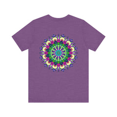 Colorful Mandala Tee with intricate spiritual symbols representing peace and harmony
