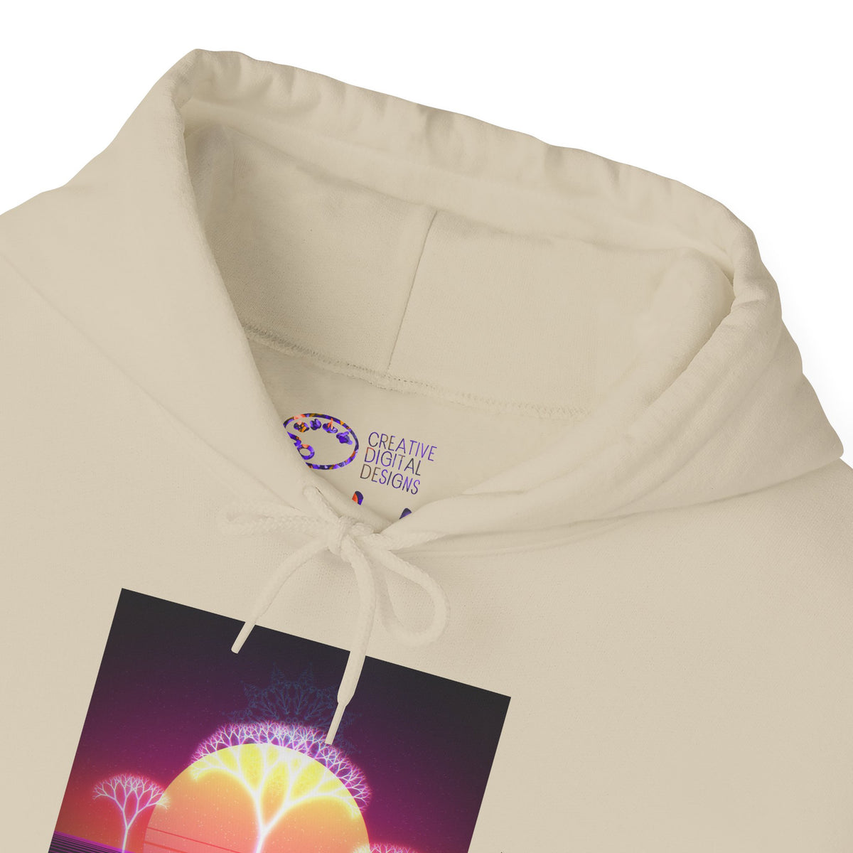 Felpa con cappuccio Retro Sunset Tree of Life