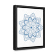 Mandala Handmade Art - Steel Blue Gallery Canvas Wraps Vertical Frame - Beautiful mandala design wall art created with intricate handmade details
