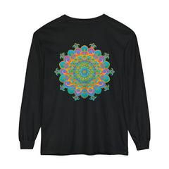 Colorful and intricate mandala design long sleeve t-shirt for both men and women
