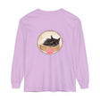A cute and cozy unisex t-shirt featuring a sleeping kitten design perfect for bedtime
