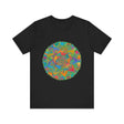 Peaceful and tranquil mandala tee with a soothing color palette and intricate patterns