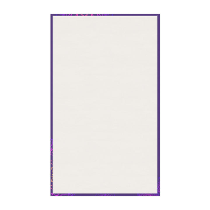 Floral Mandala Kitchen Towels Set in Rich Purple and Pink Hues