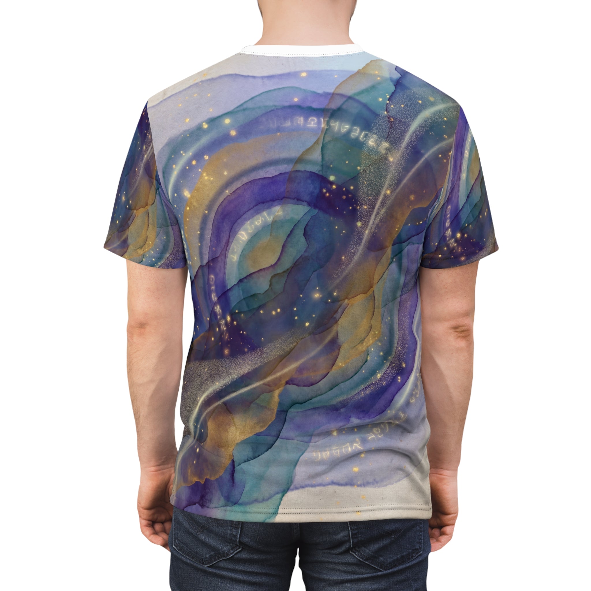 Cosmic Oracle Cat Tee - "Guidance & Intuition" Meditative Feline Graphic