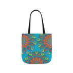 Canvas Tote Bag in Bright Tropical Colors for Summer Fun