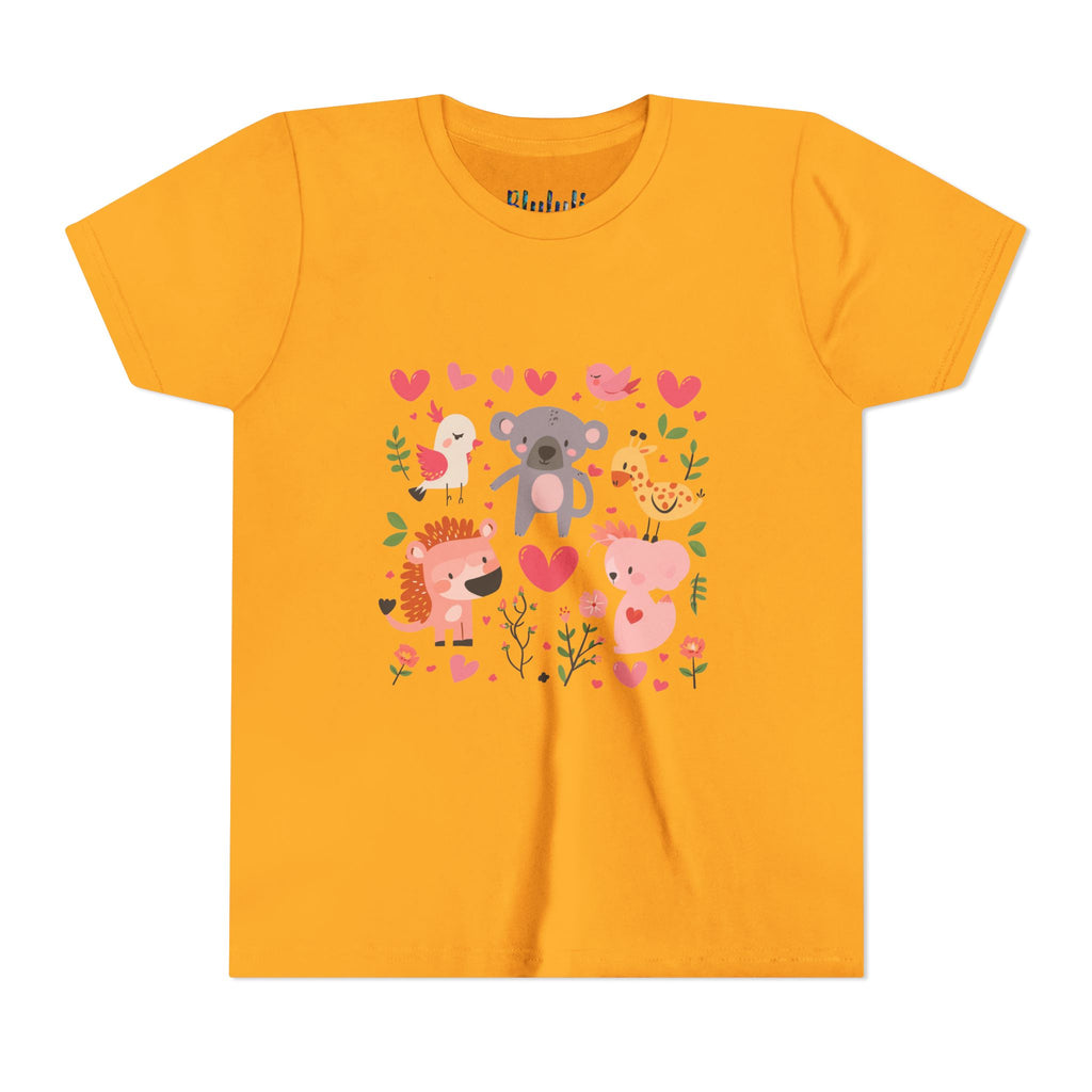 Entzückendes Animal Love Jugend T-Shirt, Süßes Kindershirt, Tier Grafik T-Shirt, Kindergeschenk, Geburtstags- oder Urlaubsoutfit 