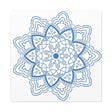 Handmade Mandala Art - Steel Blue Design Wall Art on Matte Canvas, Stretched, 125 - Unique Handcrafted Mandala Artwork
