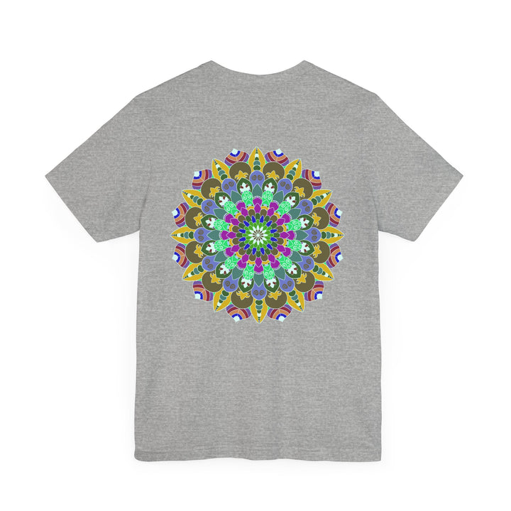 Vibrant Mandala Tee featuring intricate spiritual design for peace and harmony