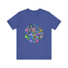 Colorful mandala design t-shirt with intricate and vibrant art print