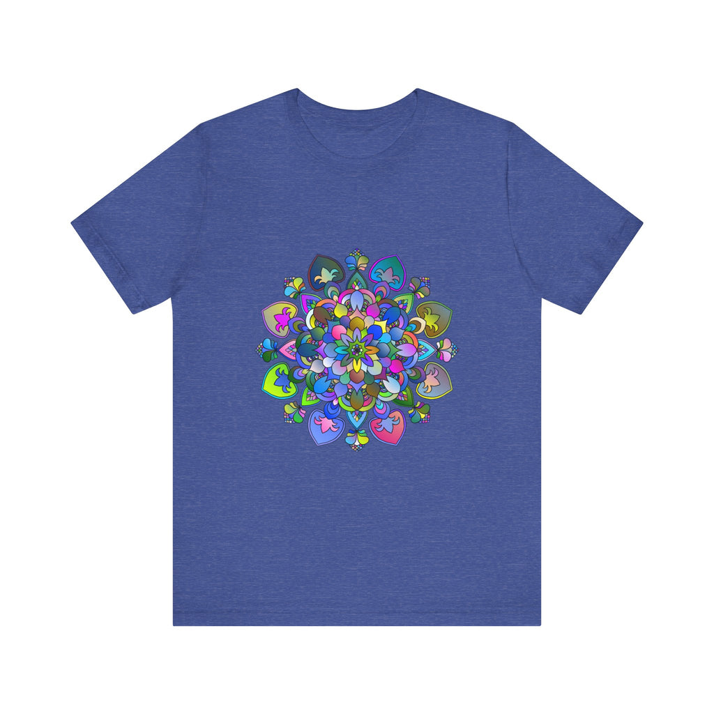 Colorful mandala design t-shirt with intricate and vibrant art print