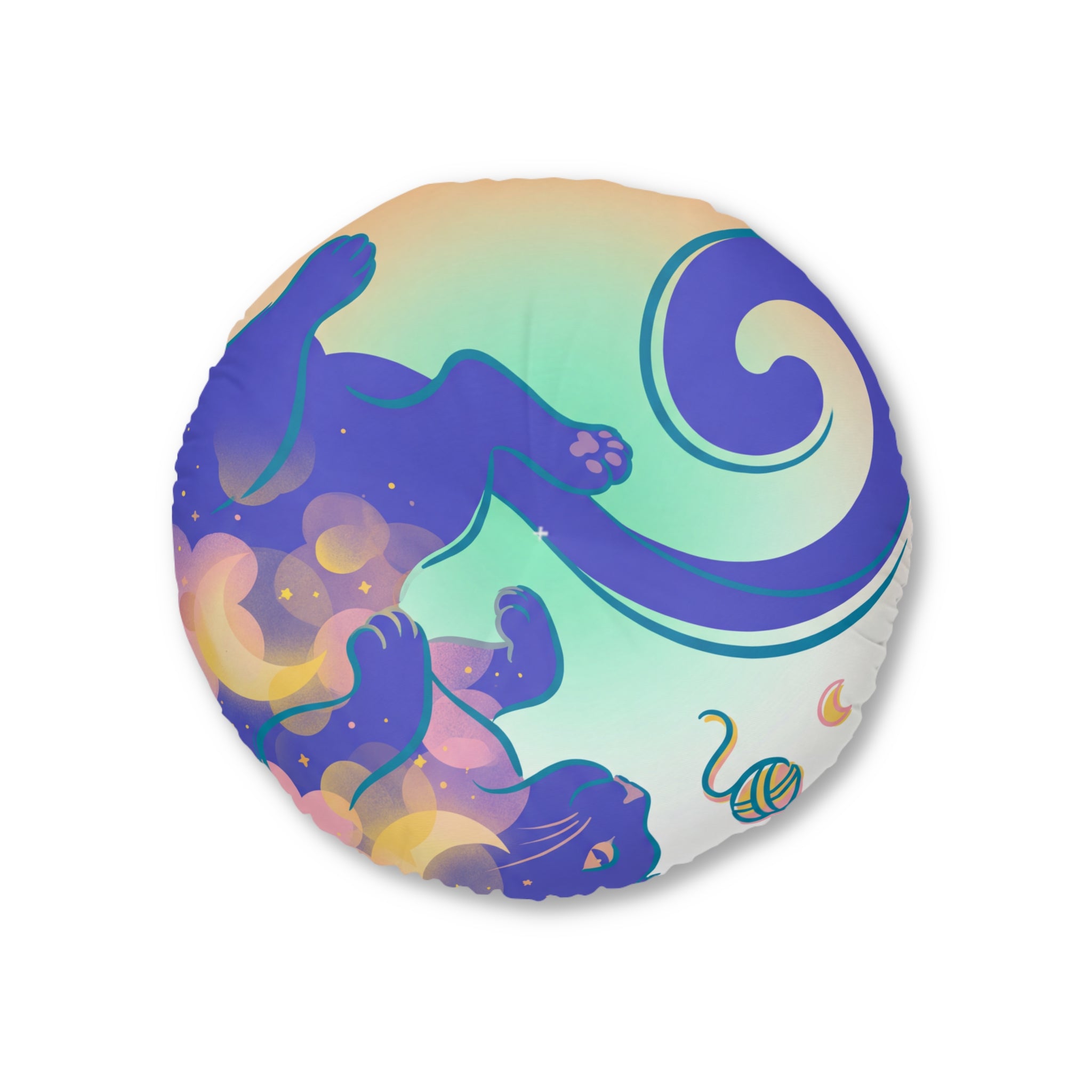 Dreamy Double-Exposure Cat Floor Pillow