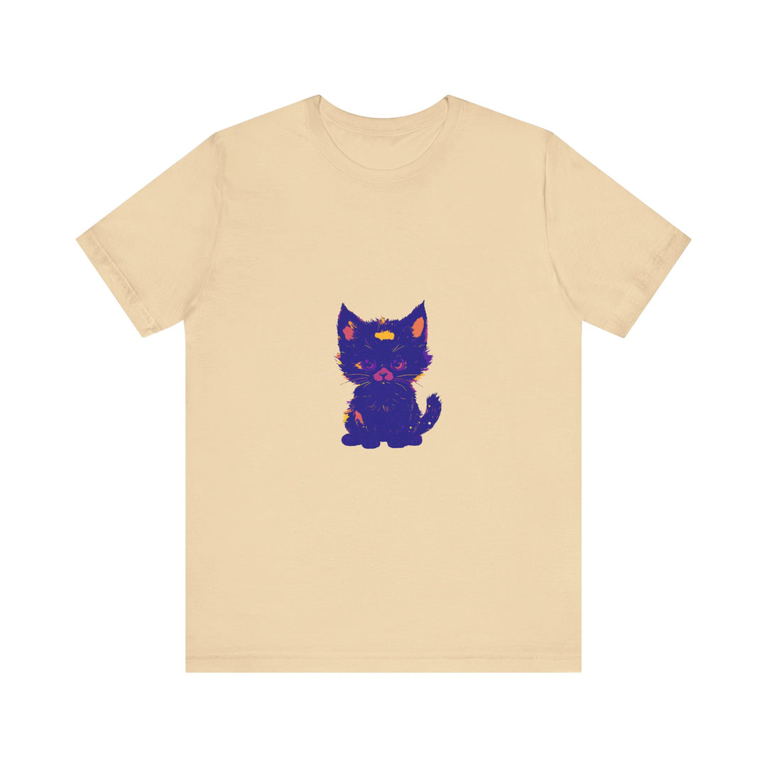 High-quality Blue Cat T-Shirt with detailed Black Cat design