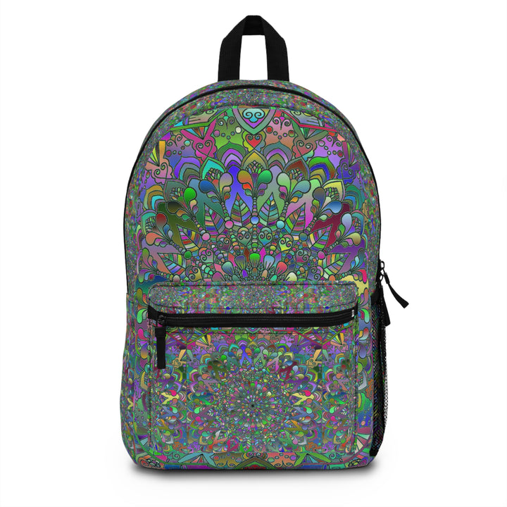 Mandala Pattern Backpack in Bold Hues for School and Travel