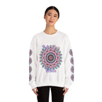 Felpa girocollo ispirata al mandala per mamme in tenui colori pastello