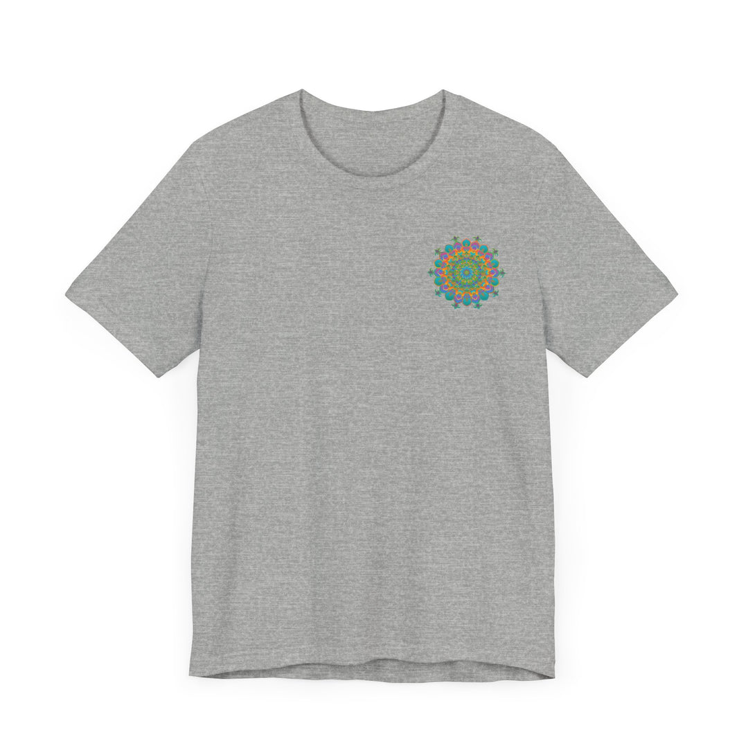 A beautiful and colorful mandala design tee representing spiritual peace and harmony