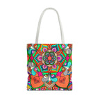 Colorful Mandala Tote Bag — Vibrant Boho All-Over Print Beach & Market Tote
