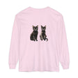 Black Cat Watercolor Art Long Sleeve T-Shirt featuring vibrant feline design