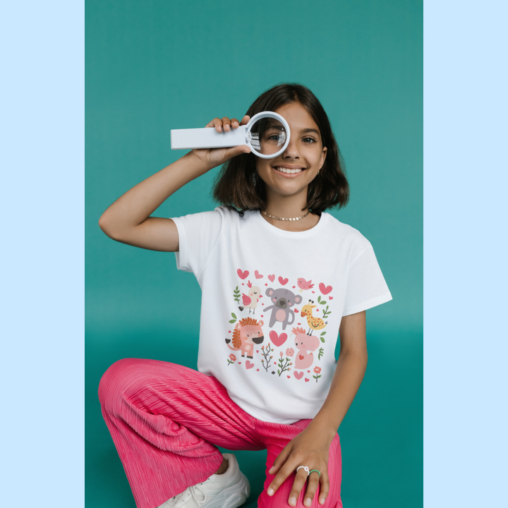 Adorable Animal Love Youth Tee, Cute Kids Shirt, Animal Graphic Tee, Children's Gift, Birthday or Holiday Outfit
