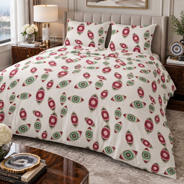 Festive Christmas Pattern Cotton Bed Set by Blululi
