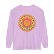 Colorful Mandala Long Sleeve T-Shirt featuring vibrant psychedelic art design