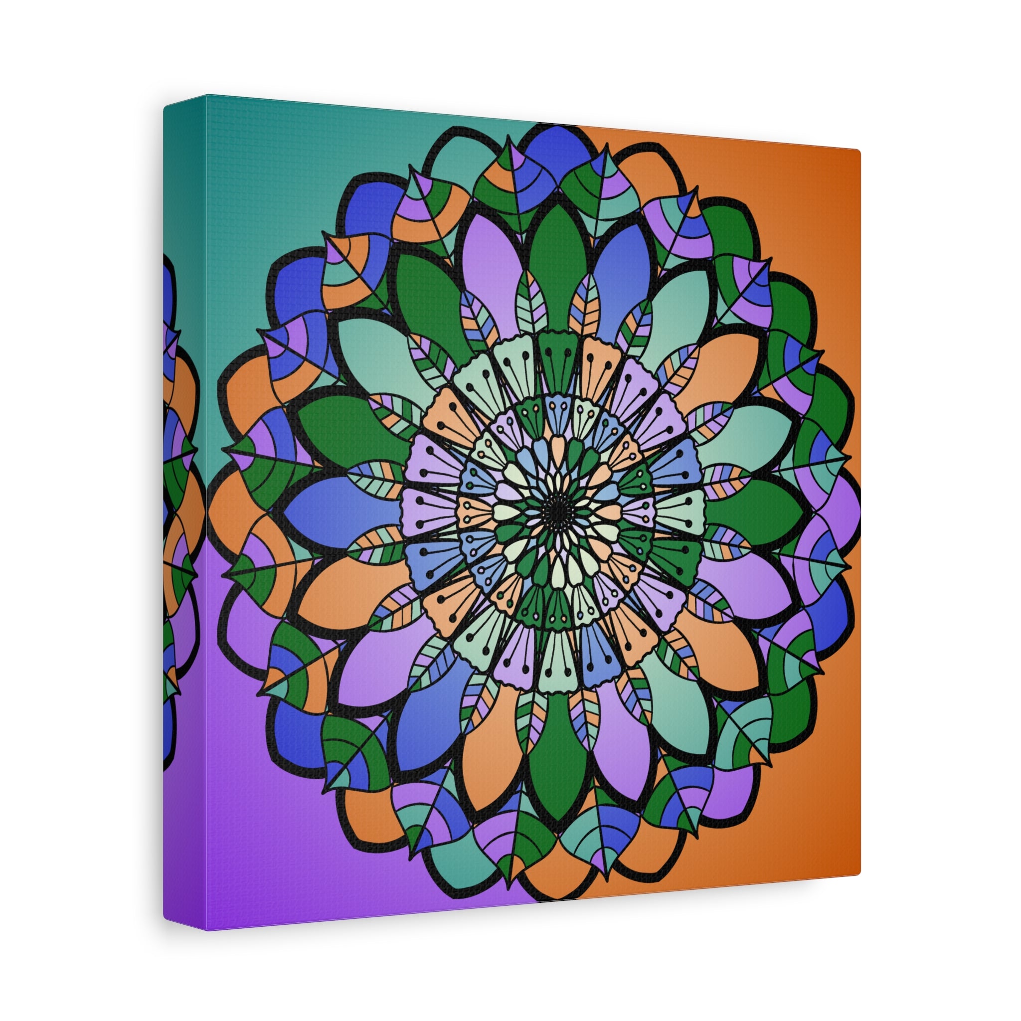Floral Mandala Matte Canvas Wall Art