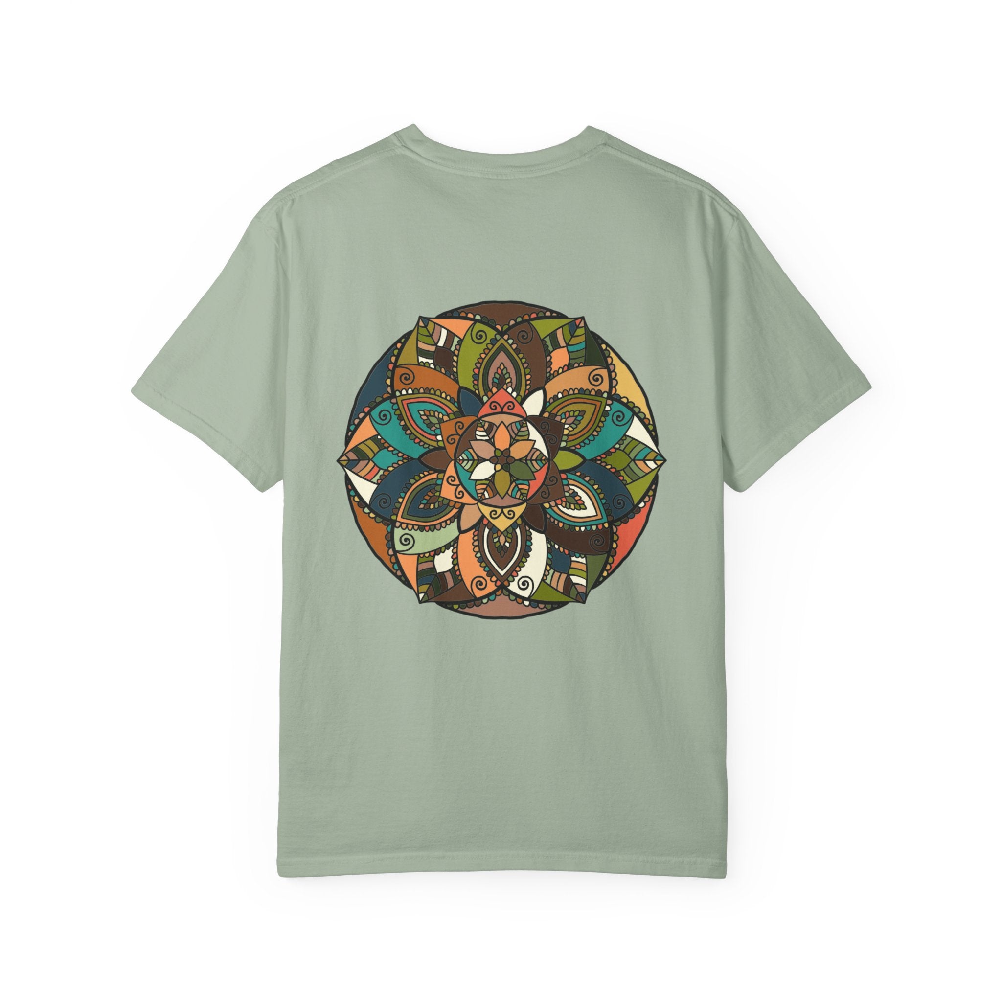 Mandala Earth Flora T-Shirt — Earthy Tones Geometric Art Tee