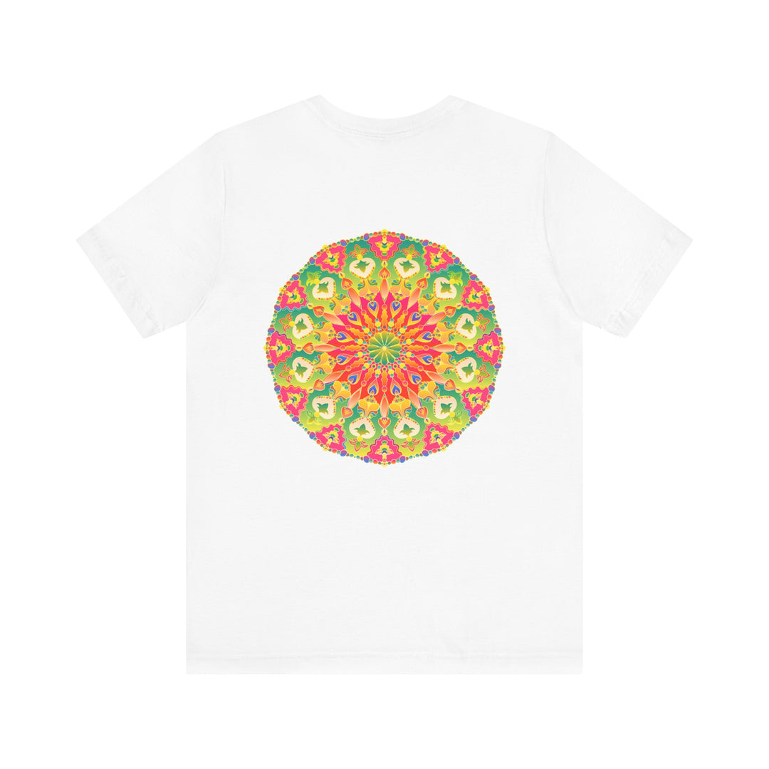 Vibrant Mandala T-Shirt featuring intricate spiritual design for peace and harmony