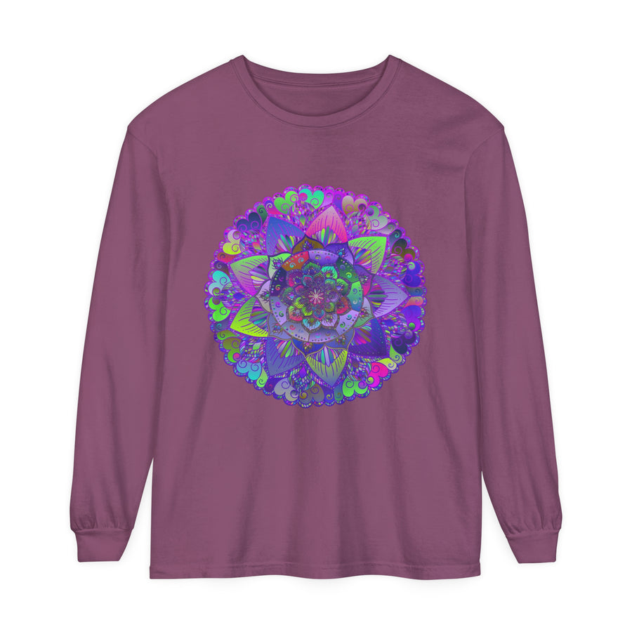 Intricate Mandala Long Sleeve T-Shirt - Psychedelic Art 4