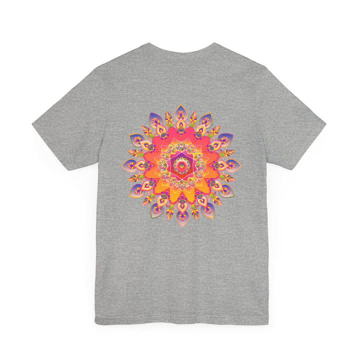 A beautiful and colorful mandala tee shirt that brings a sense of spiritual peace and harmony to the wearer