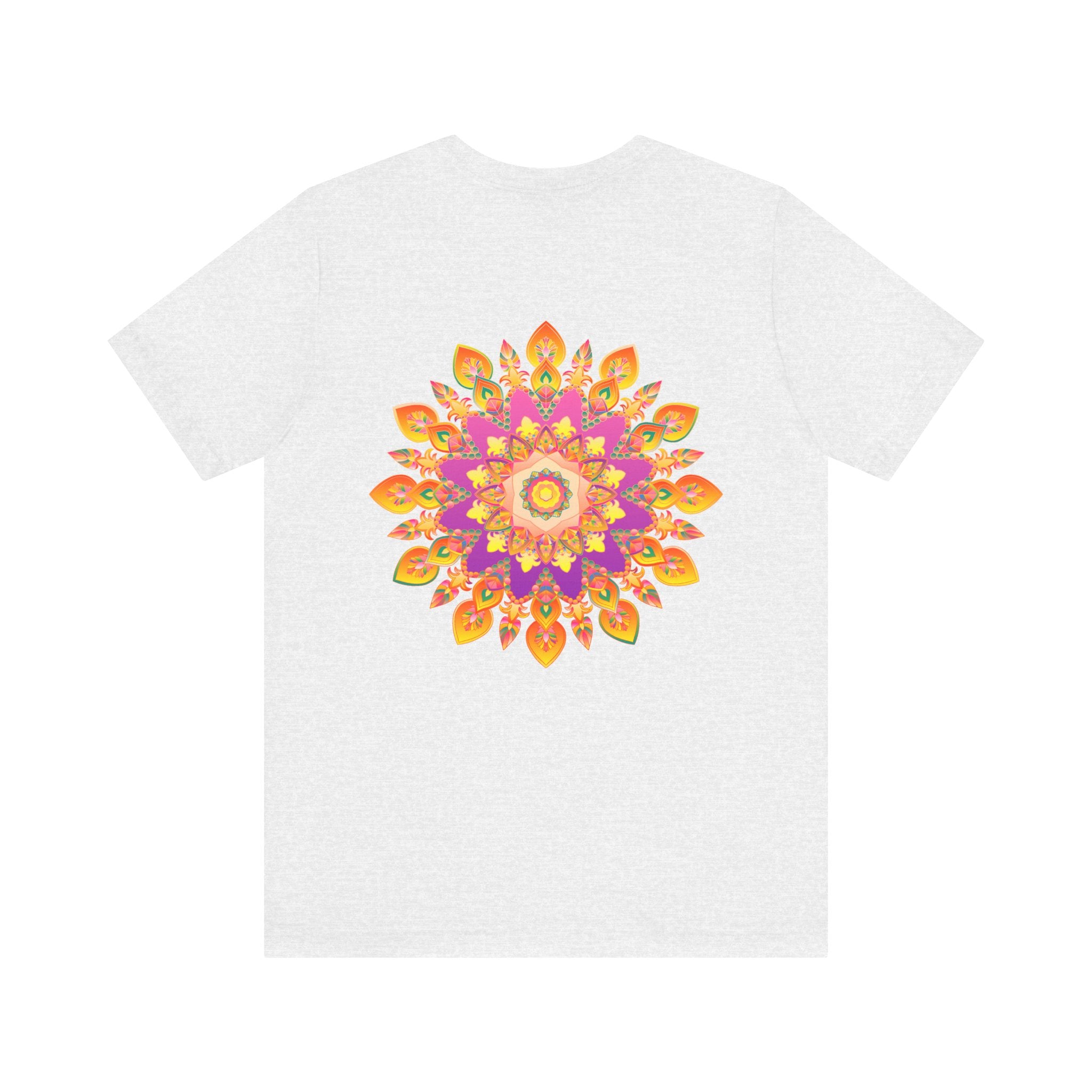 Vibrant Mandala T-Shirt featuring intricate design symbolizing peace, harmony, and unity