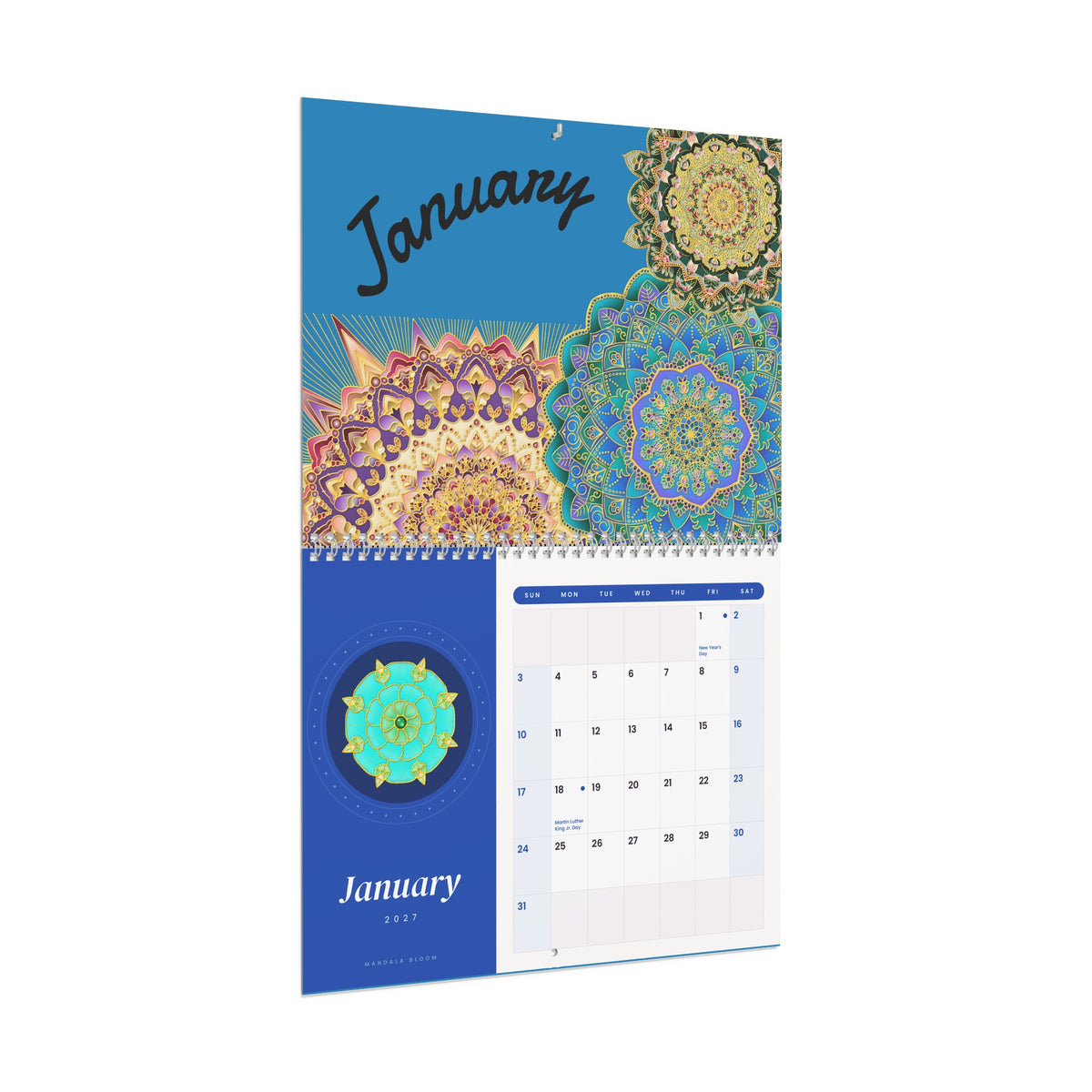 2027 Rise N’ Shine Mandala Wall Calendar