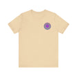 Beautiful purple mandala tee with intricate spiritual design promoting peace and harmony