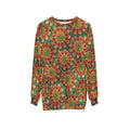 Mandala-Sweatshirt mit Allover-Print – Herbstliches Blumenkaleidoskop