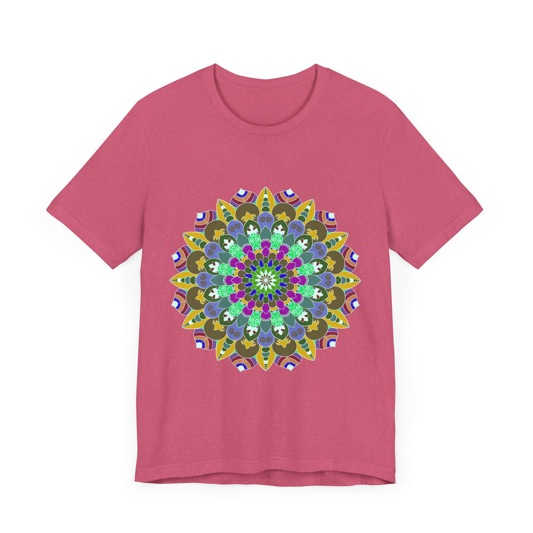 Colorful Mandala Peace T-Shirt featuring intricate spiritual art and vibrant colors