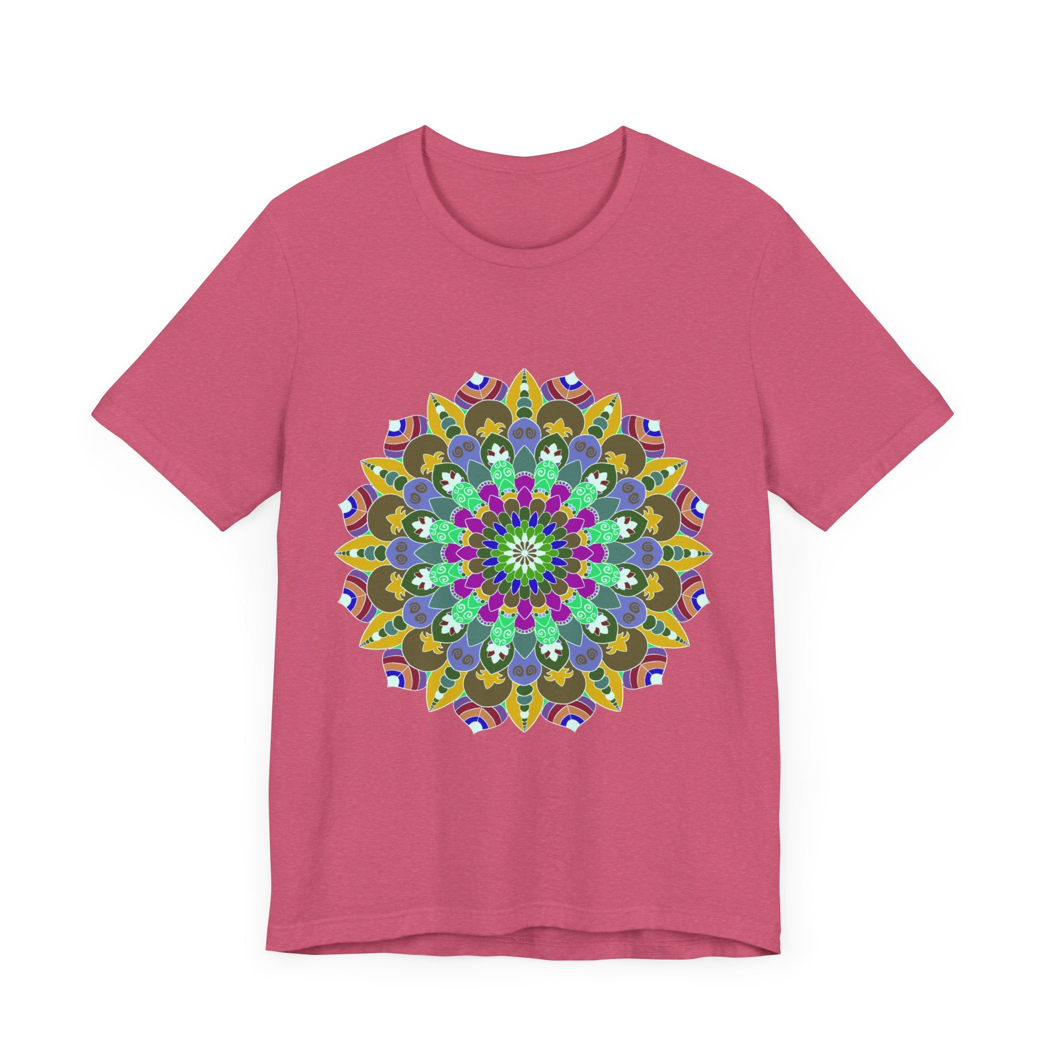 Colorful Mandala Peace T-Shirt featuring intricate spiritual art and vibrant colors