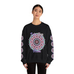 Felpa girocollo ispirata al mandala per mamme in tenui colori pastello