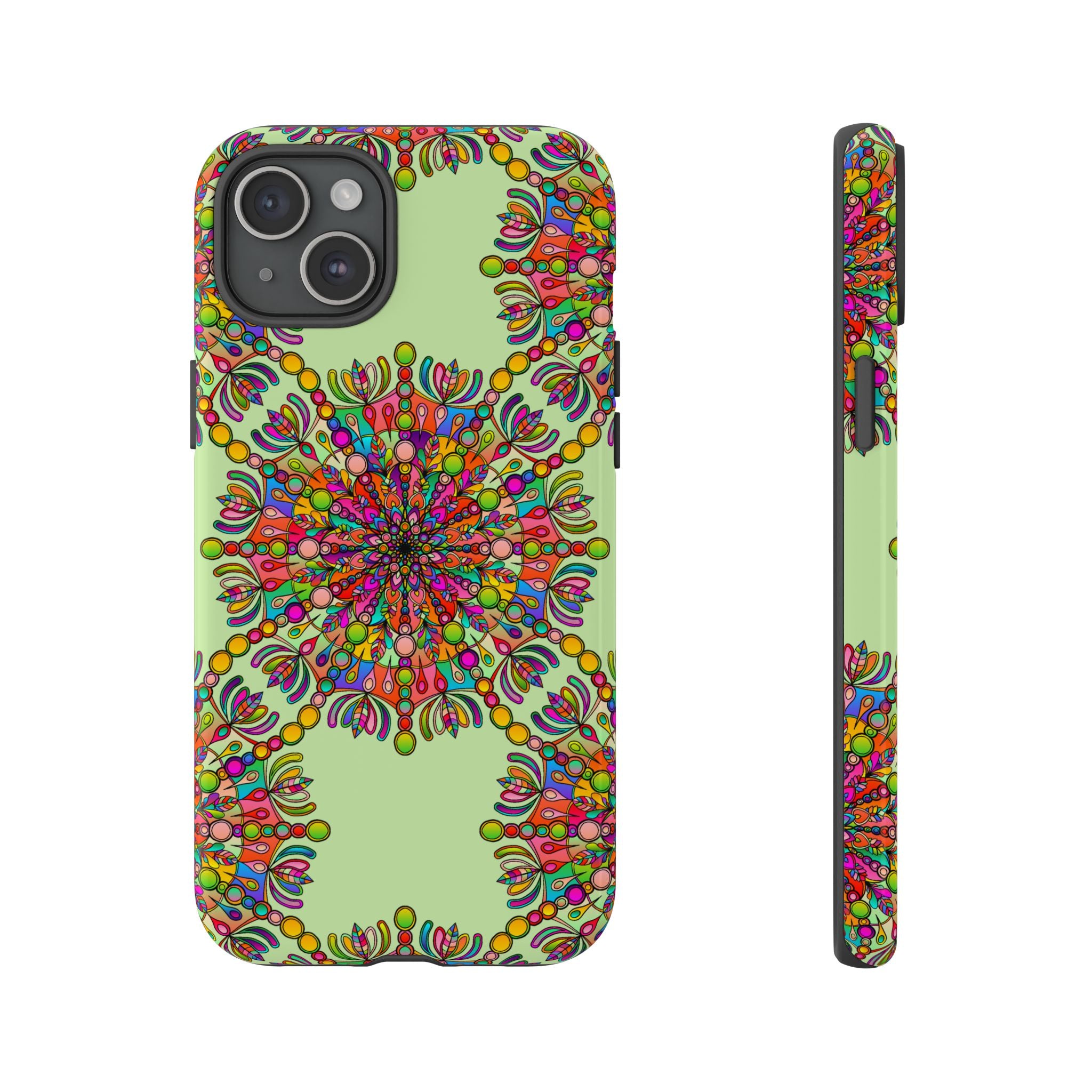 Custodia per telefono con mandala intricata in colori vivaci per uno stile unico