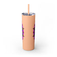 20oz Skinny Tumbler with Hand - drawn Colorful Mandala Design - Keeps Drinks Hot/Cold - BPA - Free - Blululi