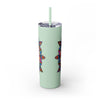 20oz Skinny Tumbler with Hand - drawn Colorful Mandala Design - Keeps Drinks Hot/Cold - BPA - Free - Blululi